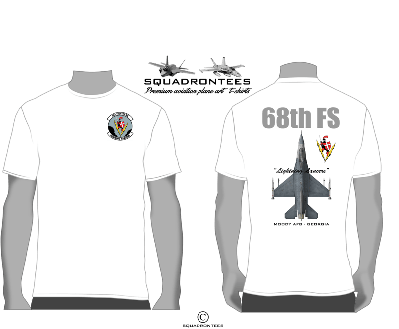 68th Fighter Squadron F-16 T-Shirt - USAF Licensed Product
