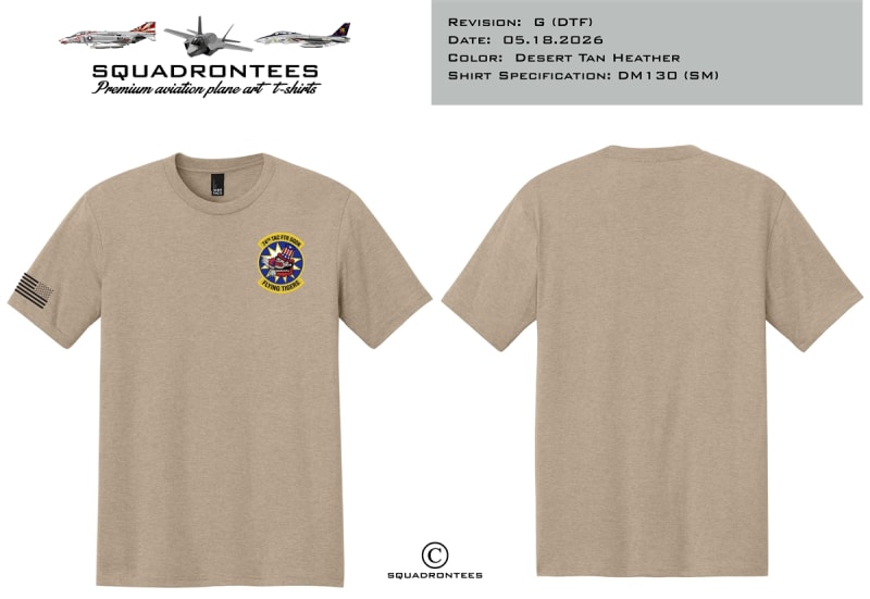 74th TFS A-10 Squadron T-Shirt D5, USAF Licensed Item