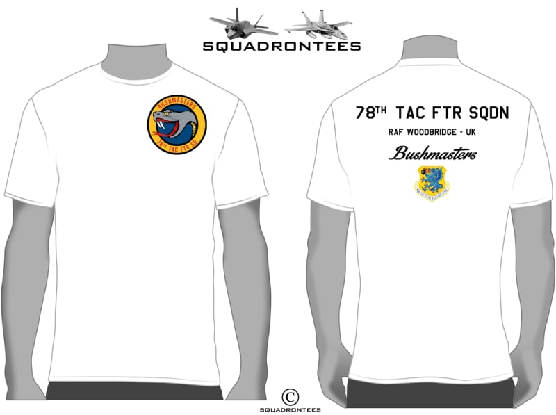 78th TFS Bush Masters Squadron T-Shirt D2, USAF Licensed Product