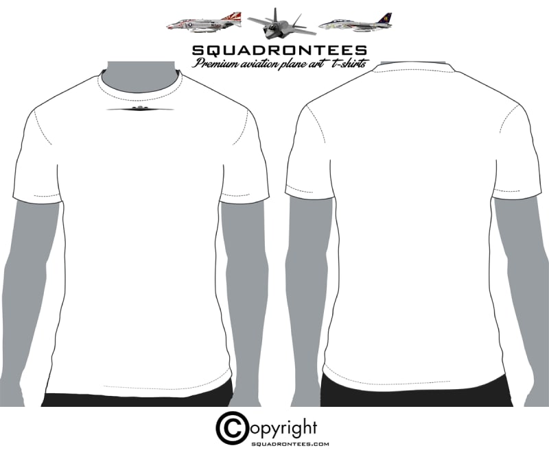 B-2 Spirit Neckline Tee - Premium Plane Art Squadron T-Shirt