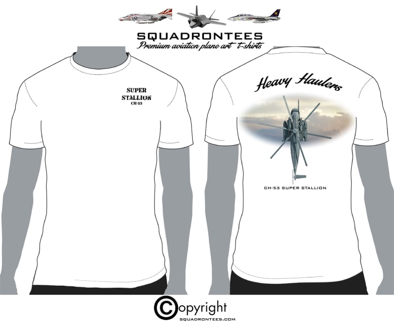 Ch-53 Super Stallion - Premium Plane Art Squadron T-Shirt