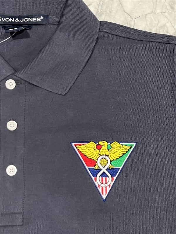 Carrier Air Wing Eight CVW-8 USN Embroidered Squadron Polo Shirt - USN Licensed