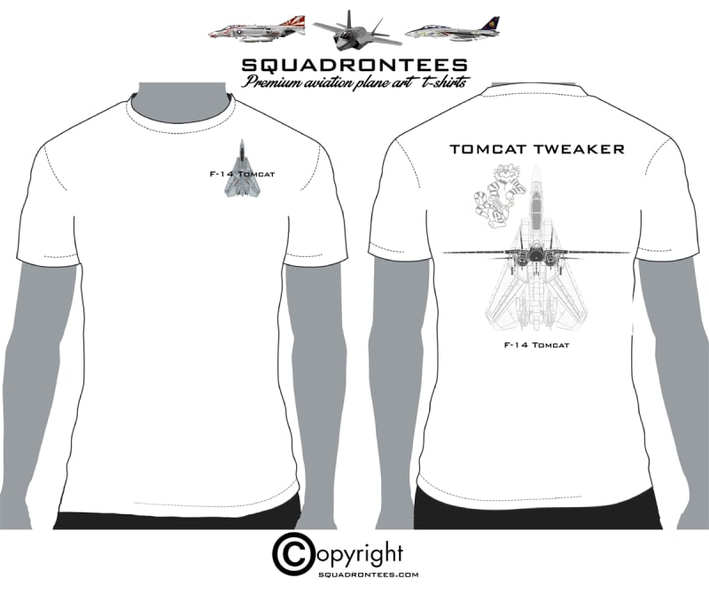 F-14 Tomcat Tweaker - Premium Plane Art T-Shirt D-2