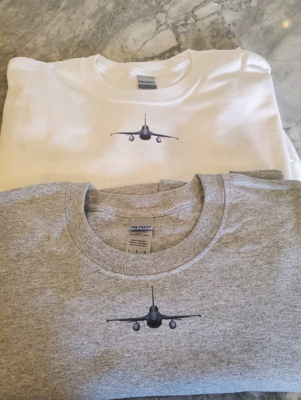 F-16 Viper / Fighting Falcon Neckline Tee - Premium Plane Art T-Shirt