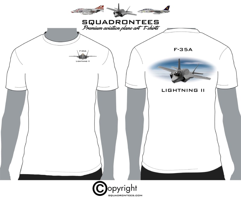 F-35A Lightning II - Premium Plane Art T-Shirt