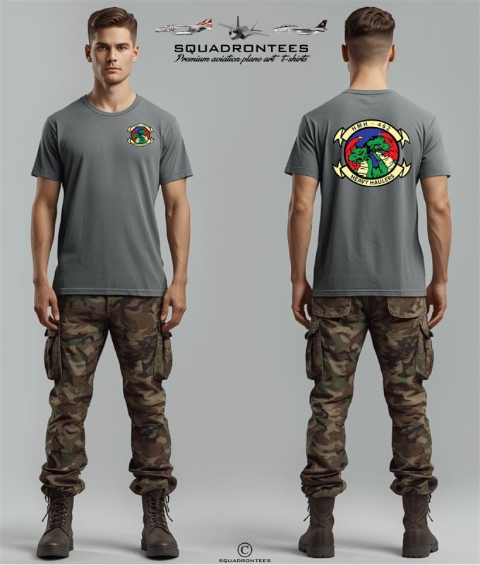 HMH-462 Heavy Haulers Squadron T-Shirt D3 - USMC Licensed Item