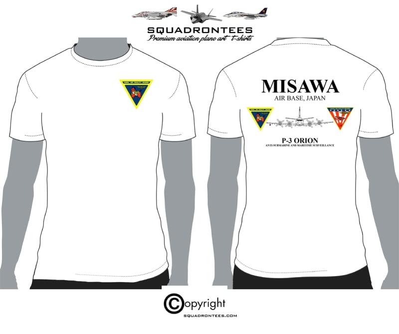 P-3 Orion Misawa Air Base Squadron T-Shirt - USN Licensed Product