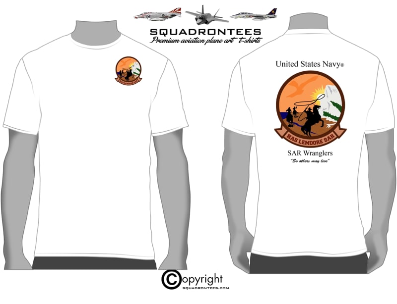 SAR Wranglers Logo Back Squadron T-Shirt - USN Licensed Product