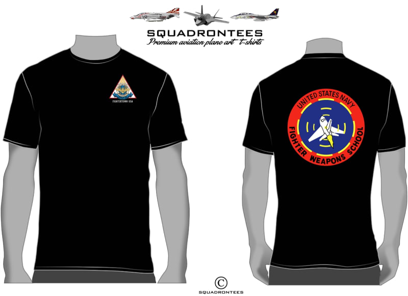US Navy TopGun Fighter Weapons School Squadron T-Shirt D1 - USN Licensed Product