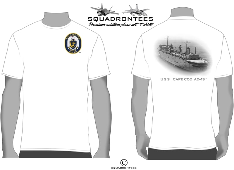 USS Cape Cod AD-43 T-Shirt - USN Licensed Product
