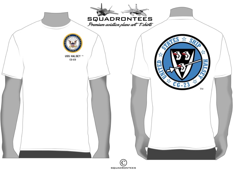 USS Halsey CG-23 T-Shirt - USN Licensed Product
