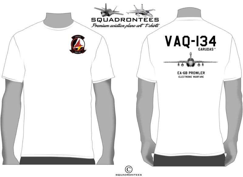 VAQ-134 Garudas EA-6B Prowler Squadron T-Shirt D2 - USN Licensed Product