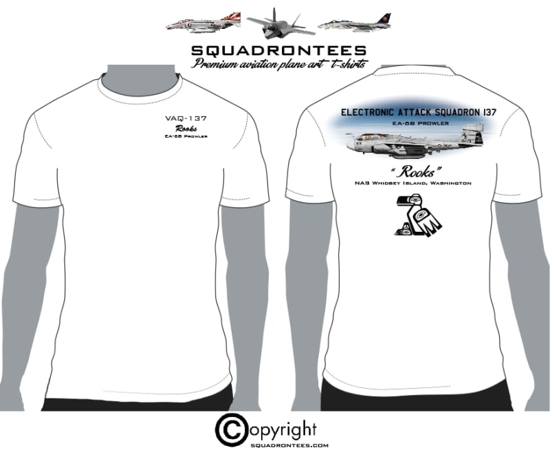 VAQ-137 Rooks EA-6B Squadron T-Shirt - USN Licensed Product