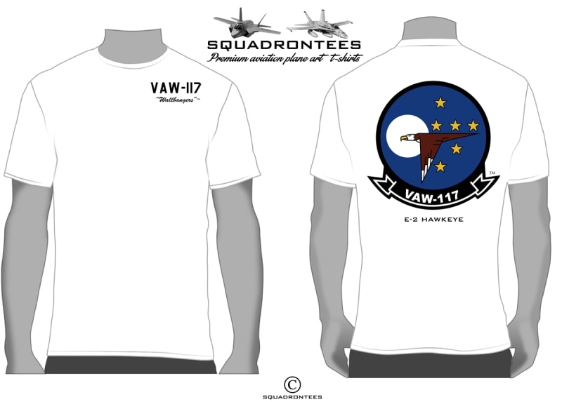VAW-117 Wallbangers Logo Back Squadron T-Shirt - USN Licensed Product