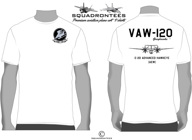 VAW-120 Grey Hawks E-2D Squadron T-Shirt - USN Licensed Product
