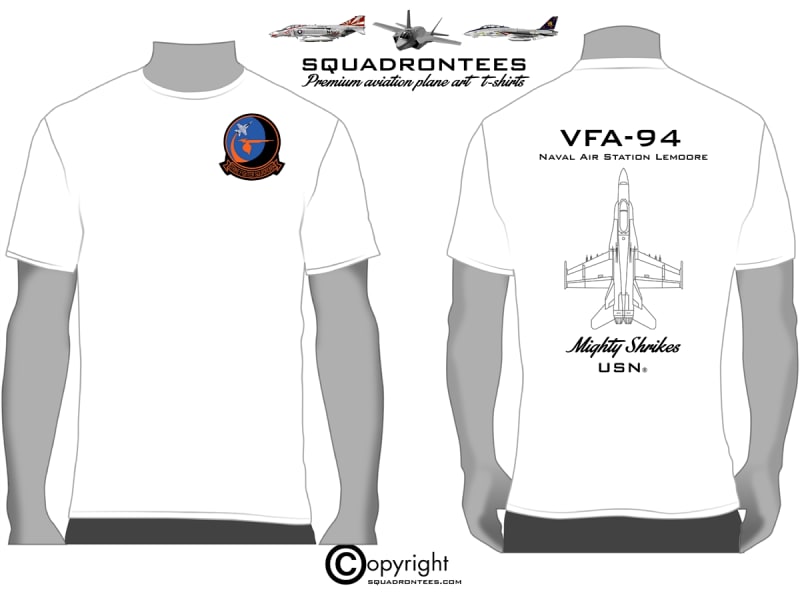 VFA-94 F/A-18 Mighty Shrikes Squadron T-Shirt - USN Licensed Product