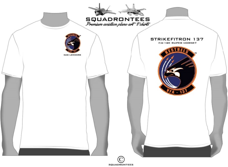 VFA-137 Kestrels Logo Back Squadron T-Shirt - USN Licensed Product