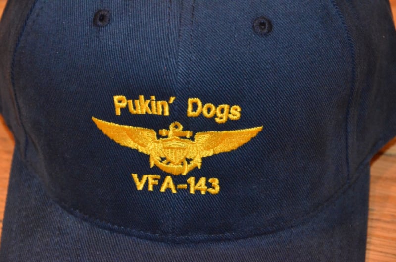 VFA-143 Pukin Dogs Wings Squadron Hat - Blue