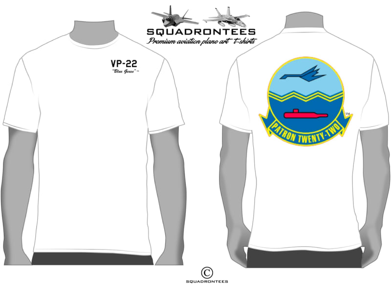 VP-22 Blue Geese Back Squadron T-Shirt - USN Licensed Product