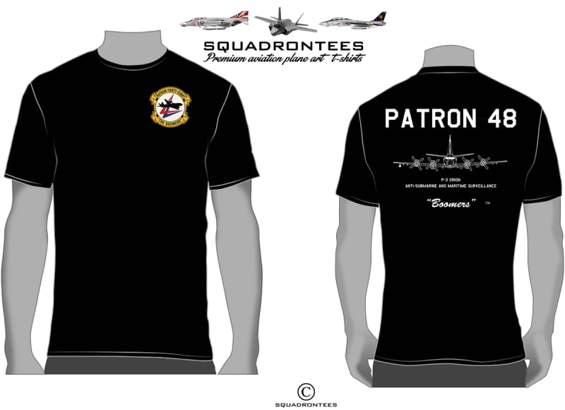 VP-48 Boomers P-3 Squadron T-Shirt D2, USN Squadron T-Shirt