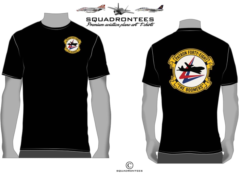 VP-48 Boomers P-3 Squadron T-Shirt D3, USN Squadron T-Shirt