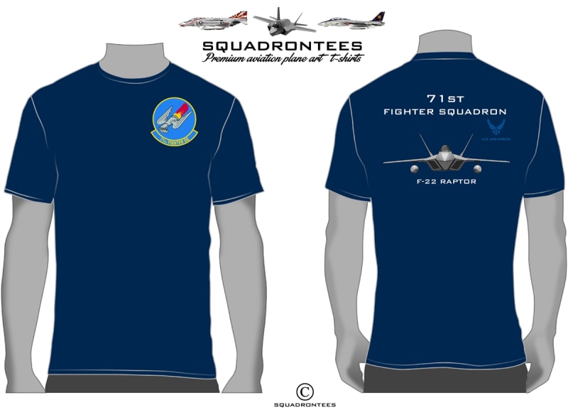 71st Fighter Squadron T-Shirt D5, USAF Licensed Product