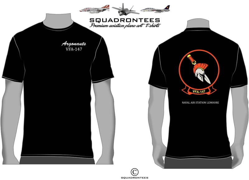 VFA-147 Argonauts Squadron T-Shirt D4, USN Licensed Product