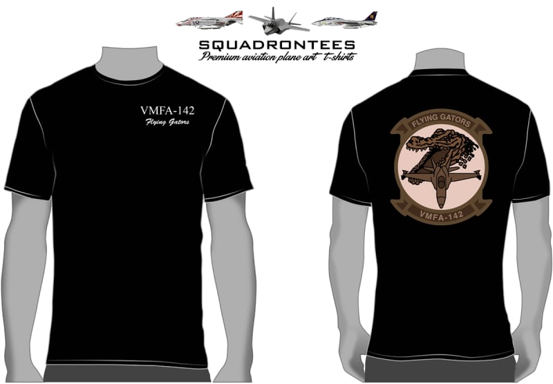 VMFA-142 Flying Gators Squadron T-Shirt D2, USMC Licensed Product