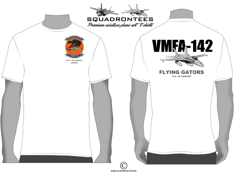 VMFA-142 Flying Gators Squadron T-Shirt D3, USMC Licensed Product