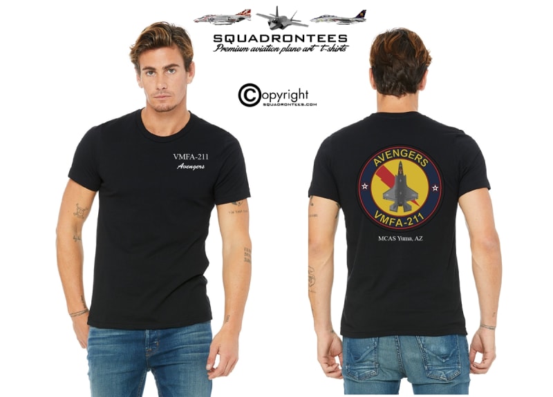 VMFA-211 Avengers F-35 Squadron T-Shirt D6, USMC Licensed Product