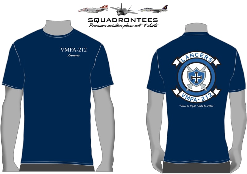 VMFA-212 Lancers Squadron T-Shirt D1, USMC Licensed Product