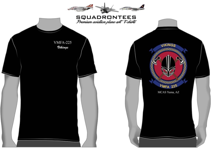 VMFA-225 Vikings Squadron T-Shirt D1, USMC Licensed Product