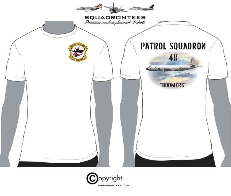 VP-48 Boomers P-3 Squadron T-Shirt D1, USN Squadron T-Shirt