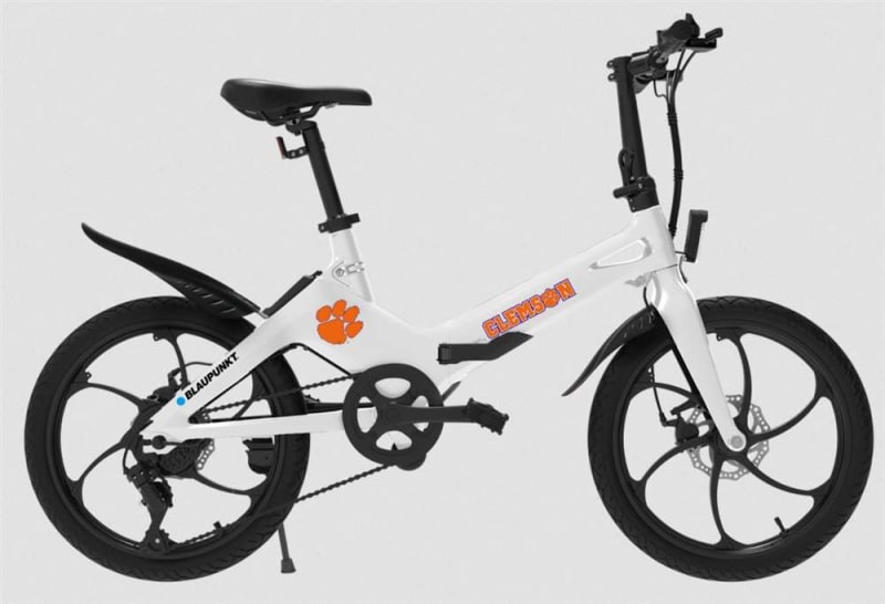 Blaupunkt Clemson Tigers Foldable eBike Class II  w/ Power Assist Throttle