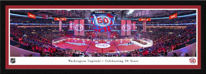 Washington Capitals - Celebrating 50 Years Panorama Print - Select Frame
