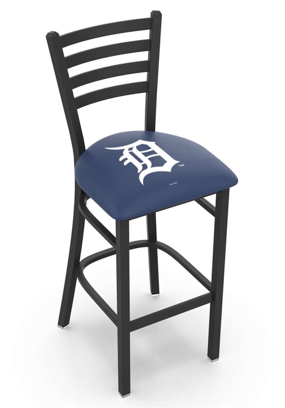 Detroit Tigers 30" Stationary Bar Stool with Black Wrinkle Finish  