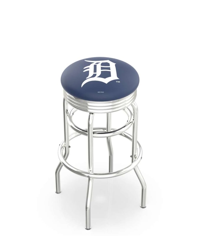  Detroit Tigers 30" Doubleing Swivel Bar Stool with Chrome Finish  