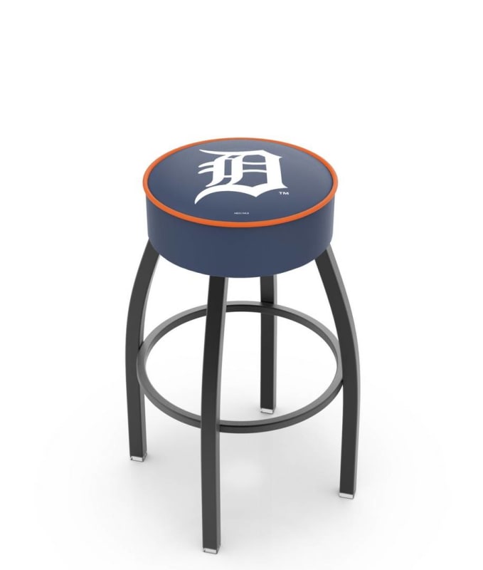  Detroit Tigers 30" Swivel Bar Stool with Black Wrinkle Finish   
