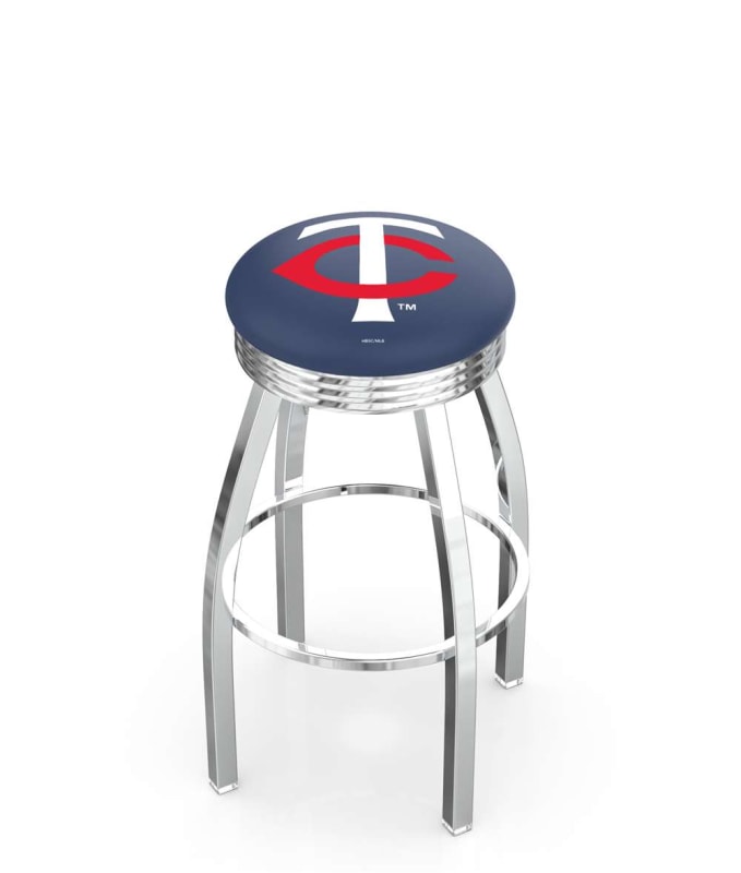  Minnesota Twins 25" Swivel Counter Stool with Chrome Finish  