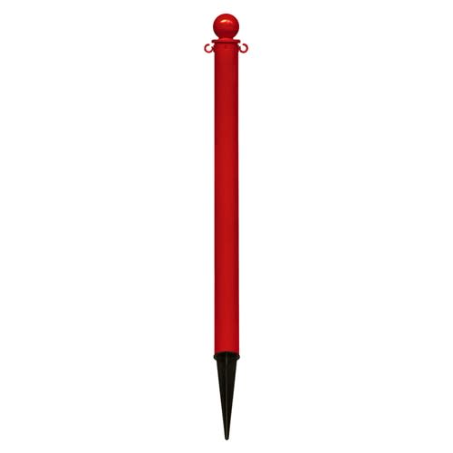 plastic ground pole stanchion with stake for outdoor crowd control