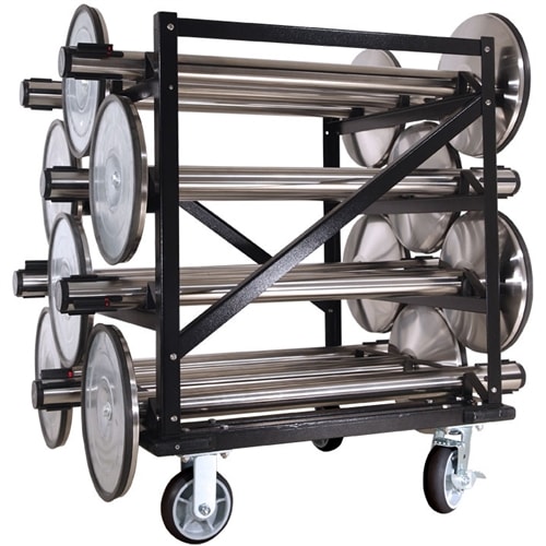 Storage Cart for Retractabelt Stanchions, Horizontal (Base Unit)