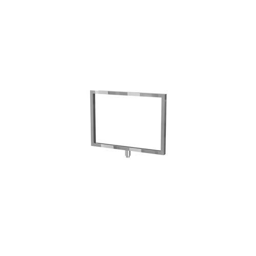 “Horizontal sign frame for rope stanchions with top-loading design” “Horizontal sign frame for rope stanchions with top-loading design”