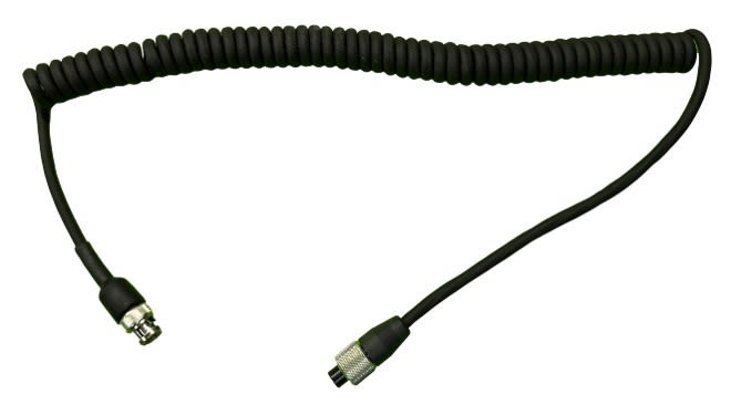 CMCP9100 Coiled Cable for Single Axis Accelerometers with 2 Pin MS Connector to BNC Connector for Microlog dBX (CMVA 90)