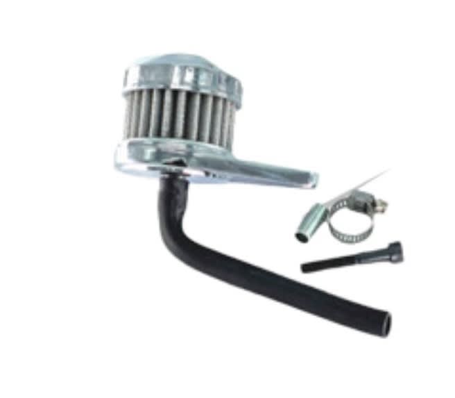 Breather Kit, Chrome with Bracket for GX200 & 6.5 Chinese OHV
