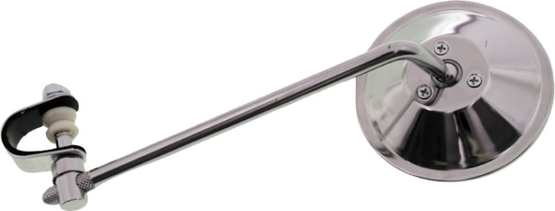 Universal Clamp-On Mirror Round 8 Inch length Tinted for 7/8