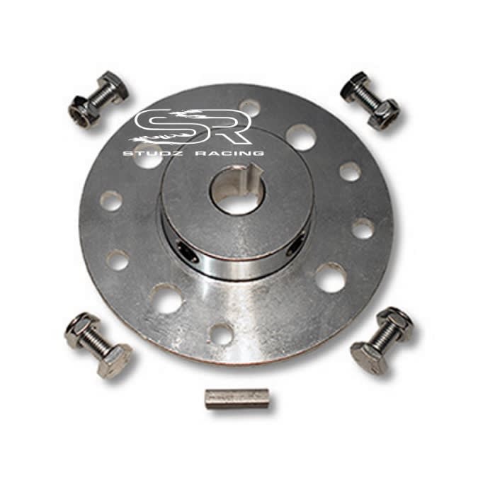 MINI-HUB/Brake Hub, STEEL, ZINC PLATED, 5/8, 3/4, 1" Inch BORE, 3/16″ KEYWAY, WITH HARDWARE KIT