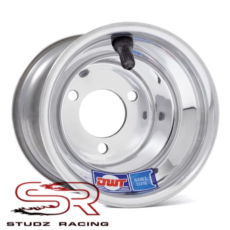 DWT 6" x 6" Off Set Polished Aluminum Douglas Go-Kart / Rim Wheel