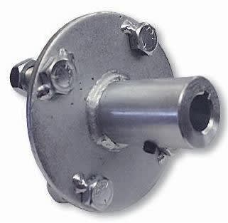 ADAPTER HUB, ZINC PLATED STEEL, 4 BOLT WITH 3/16″ KEYWAY FOR 3/4″ LIVE AXLE (NO STEP)