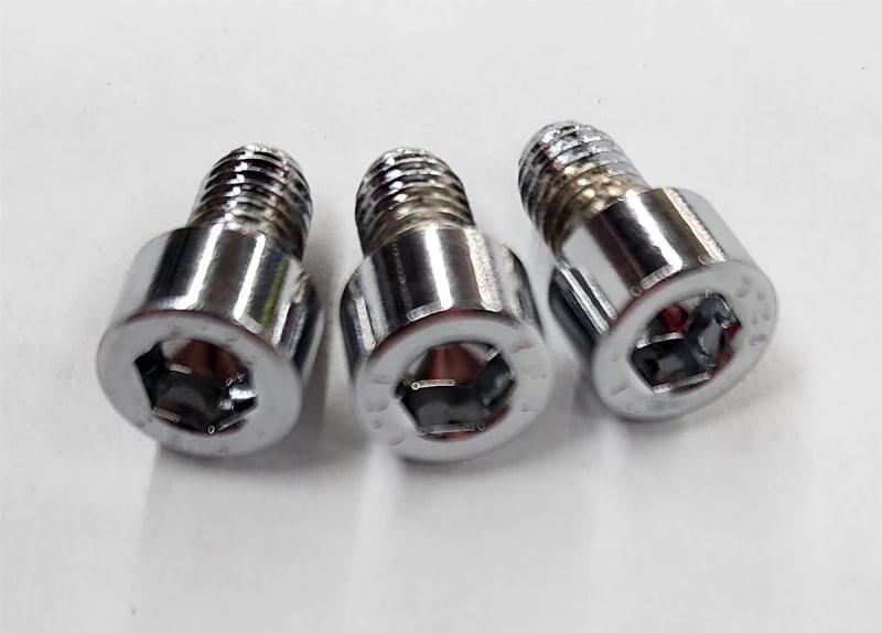 Chrome Hex Head Recoils Screws Set of 3