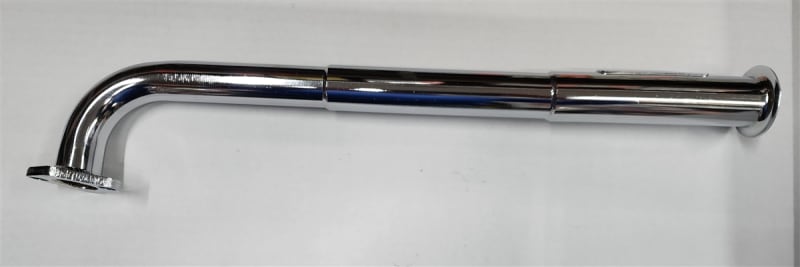 F&B Chrome Small Block Side Exit Exhaust / Header Pipe With Trumpet